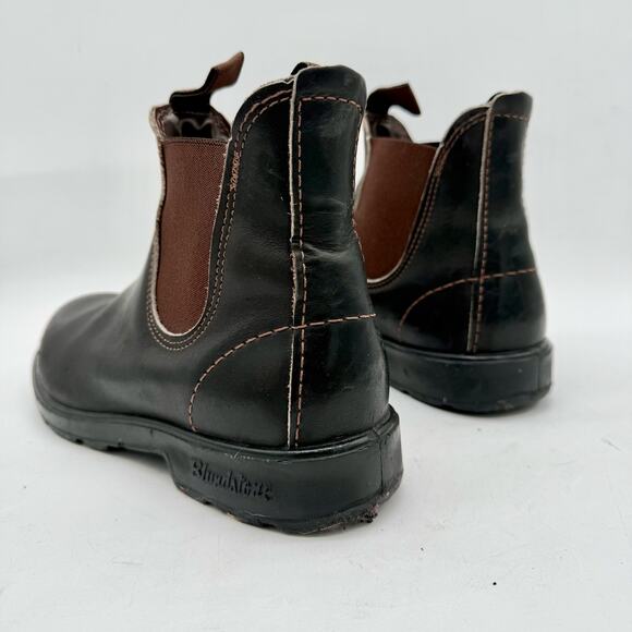 Blundstone Classic Brown 500 Leather Pull-On Chelsea Boots Men's Size 9.5 - Picture 6 of 11